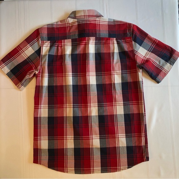 Carhartt Red/Tan/Blue Casual Button Down Relaxed Fit Shirt Size M - Picture 3 of 8